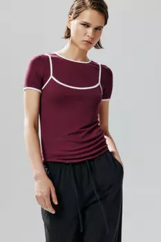 Футболка с имитацией майки