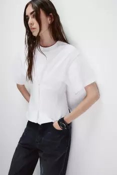 Футболка с корсетом на крючках