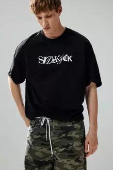 Футболка с принтом-надписью