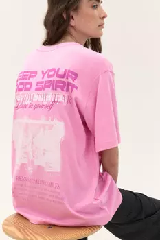 Футболка с принтом-надписью