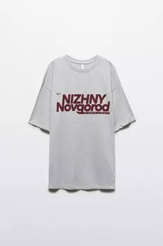 Футболка с принтом-надписью