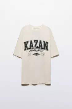 Футболка с принтом-надписью