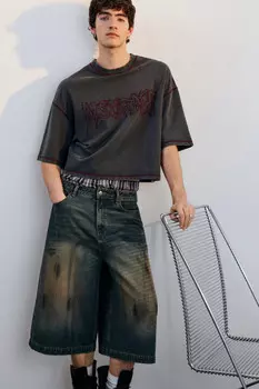 Футболка с вареным эффектом и надписью