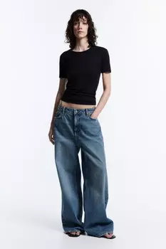 Футболка slim в рубчик из модала