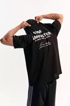 Футболка спортивная из сетки с принтом