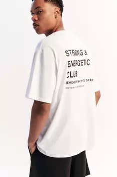 Футболка спортивная из сетки с принтом