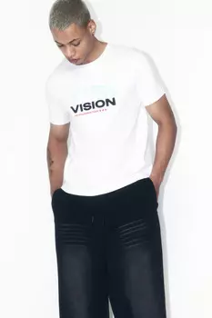 Футболка свободная хлопковая с принтом