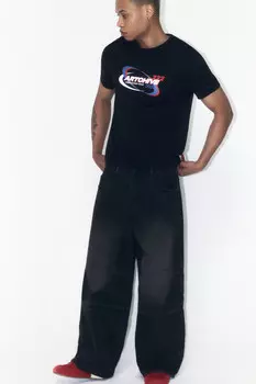 Футболка свободная хлопковая с принтом