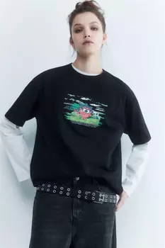 Футболка свободная с принтом Смешарики