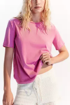 Футболка тонкая с вареным эффектом