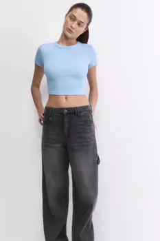 Футболка-топ базовая укороченная