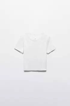 Футболка-топ базовая укороченная