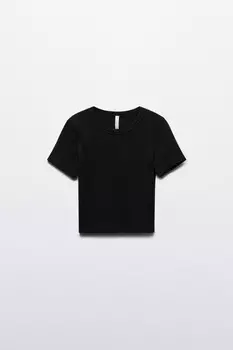 Футболка-топ базовая укороченная