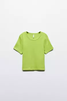 Футболка-топ базовая укороченная