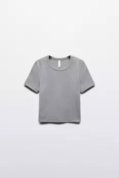 Футболка-топ базовая укороченная