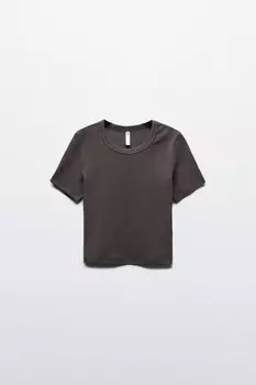 Футболка-топ базовая укороченная
