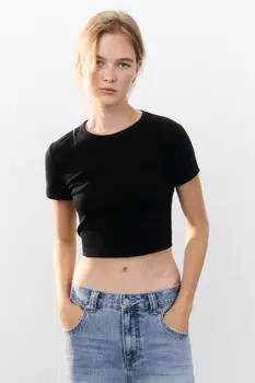 Футболка-топ базовая укороченная