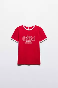 Футболка-топ домашняя с принтом