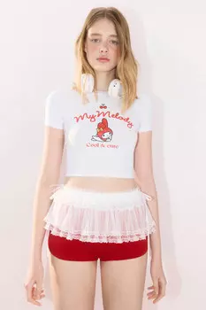 Футболка-топ домашняя с принтом