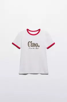 Футболка-топ домашняя с принтом