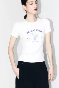 Футболка-топ хлопковая с принтом