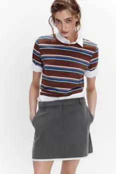 Футболка-топ хлопковая в полоску