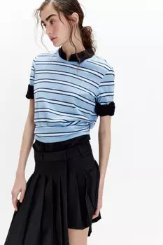 Футболка-топ хлопковая в полоску