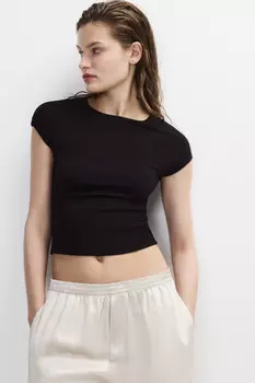 Футболка-топ с укороченными рукавами