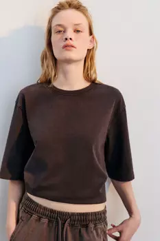 Футболка трикотажная с вареным эффектом