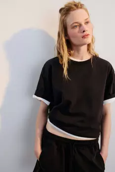 Футболка трикотажная с вареным эффектом