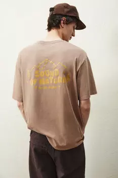 Футболка вареная с принтом