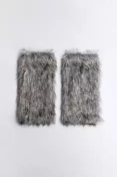 Гетры пушистые из искусственного меха