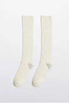 Гольфы до колена с люрексом