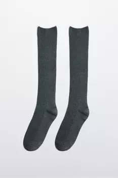 Гольфы до колена с люрексом