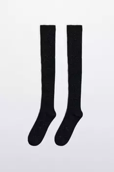 Гольфы до колена вискозные с люрексом