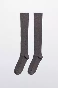 Гольфы до колена вискозные с люрексом