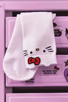 Гольфы хлопковые с принтом и ушками