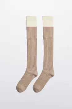 Гольфы с шерстью и имитацией второго слоя