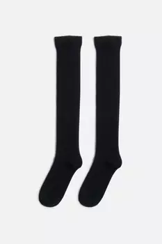 Гольфы тонкие хлопковые до колена