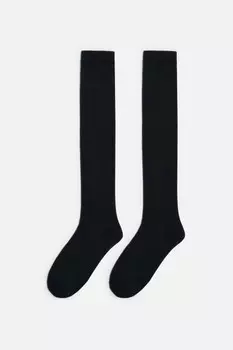 Гольфы тонкие в крупный рубчик