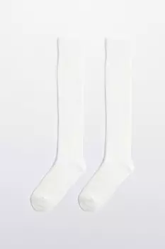 Гольфы высокие вязаные с шерстью