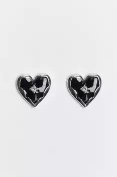 Гвоздики-сердечки со стразами