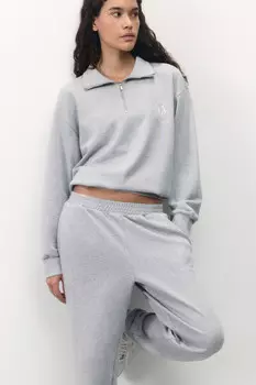 Худи half-zip спортивная с принтом