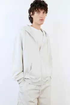 Худи на молнии oversize с капюшоном