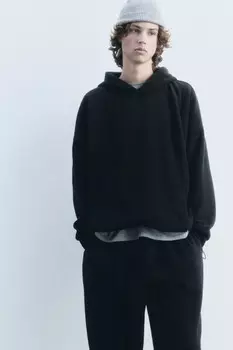 Худи oversize флисовая с капюшоном