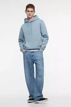 Худи oversize хлопковая с флисовым утеплением