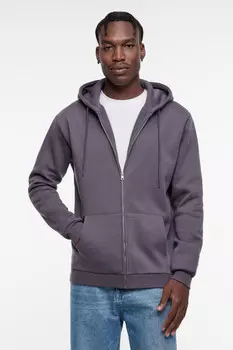 Худи oversize на молнии с капюшоном и начесом