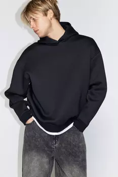 Худи oversize с имитацией футболки