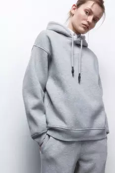 Худи oversize утепленная с капюшоном