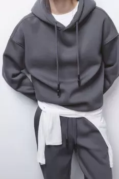 Худи oversize утепленная с капюшоном